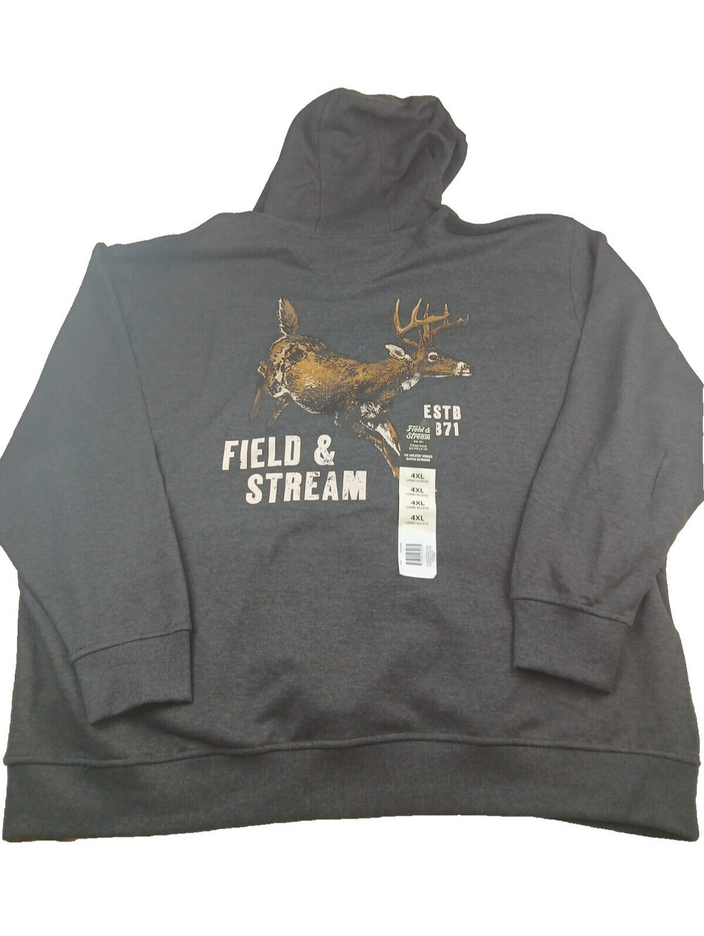 Field & Stream Hoodie Long Sleeve Deer Hunting Outdoors Buck Mens Pullover 4XL